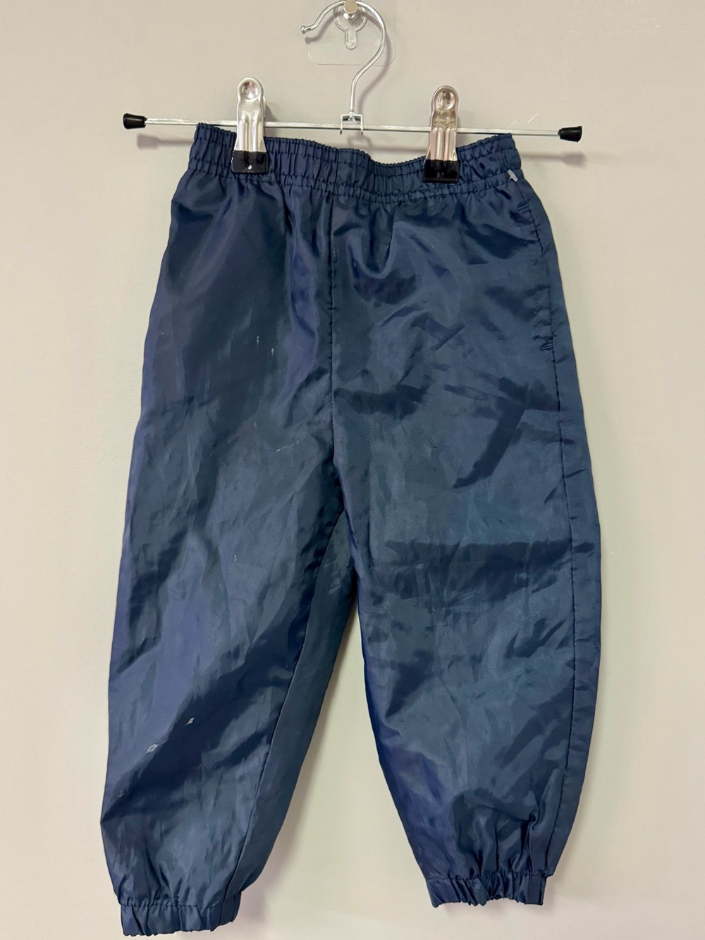 Children's Navy Elastic-Waist Casual Splash Pants
